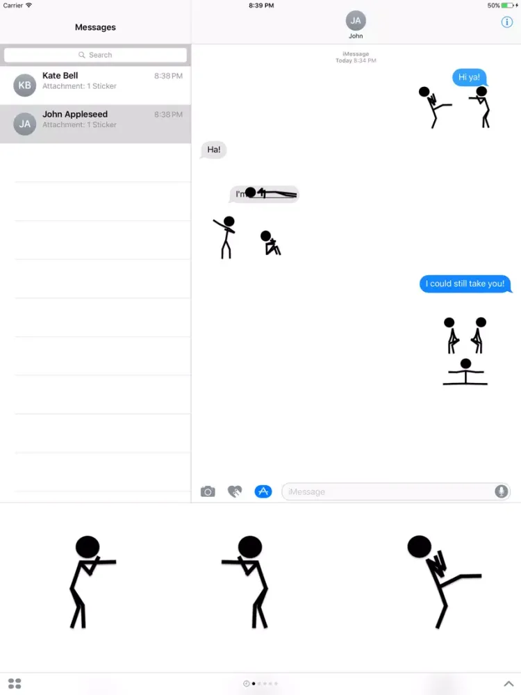 Ảnh chụp màn hình của Sticky Figures iPad 