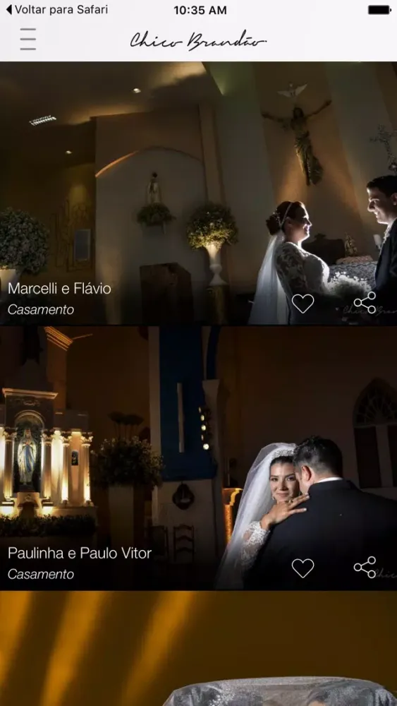 Chico Brandão - Fotografia, Filmagem, Casamento سکرین شاٹس