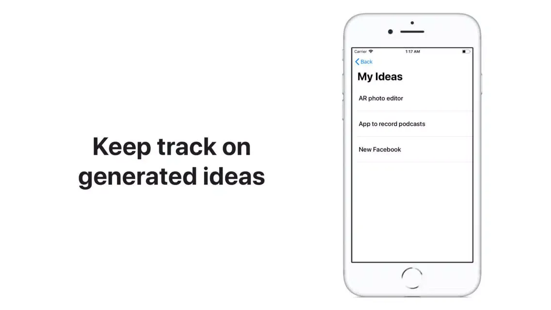 Idea: Create next big thing!應用截圖