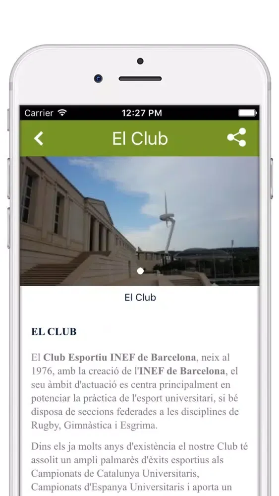 Zrzuty ekranu Club Esportiu INEF Barcelona