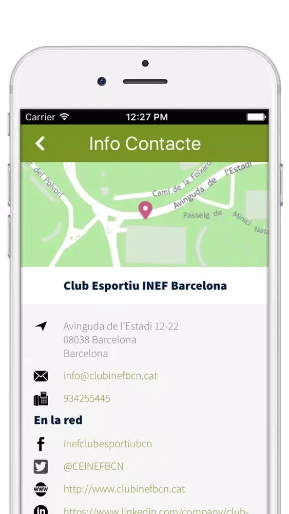 Zrzuty ekranu Club Esportiu INEF Barcelona