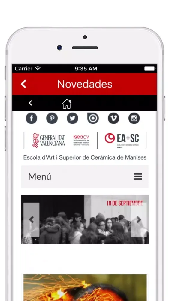 ภาพหน้าจอของ EA+SC Escola d'Art i Superior de Cerâmica Manises