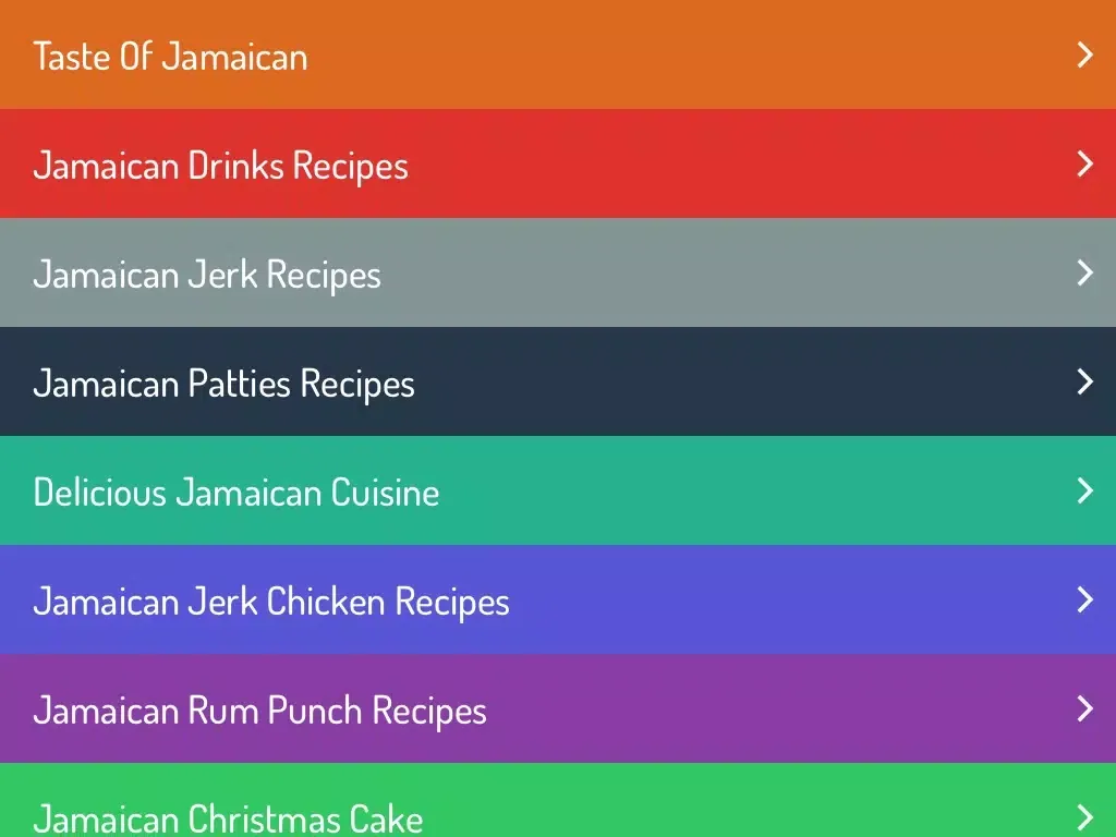 Jamaican Food Recipes - Delicious Recipes iPad 应用截图