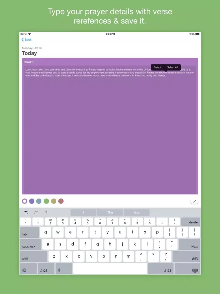 PrayerDiary - Pocket Edition iPad  Screenshots