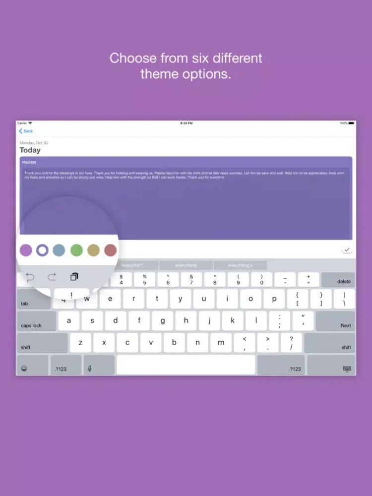 PrayerDiary - Pocket Edition iPad  Screenshots