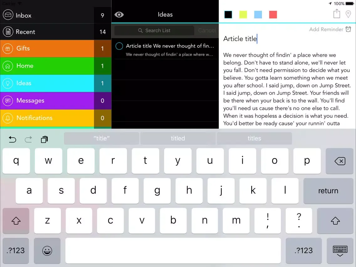 Tangkapan layar AList - Pocket Edition iPad 