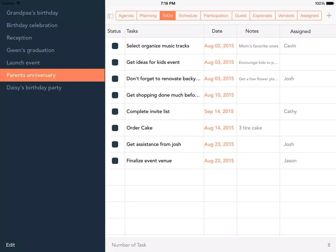 Capturas de pantalla de Event Manager - Pocket Edition iPad 