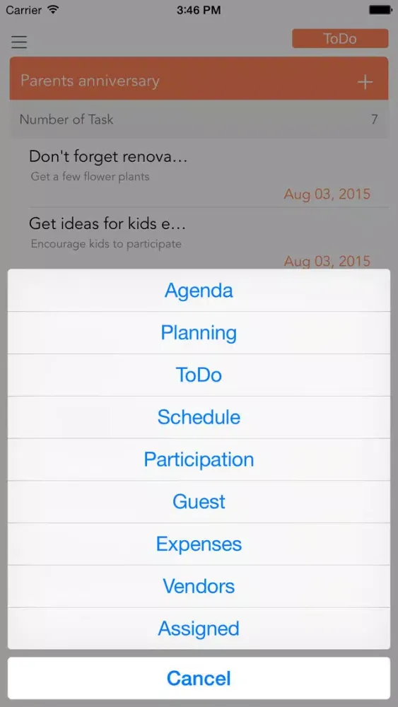 Capturas de pantalla de Event Manager - Pocket Edition