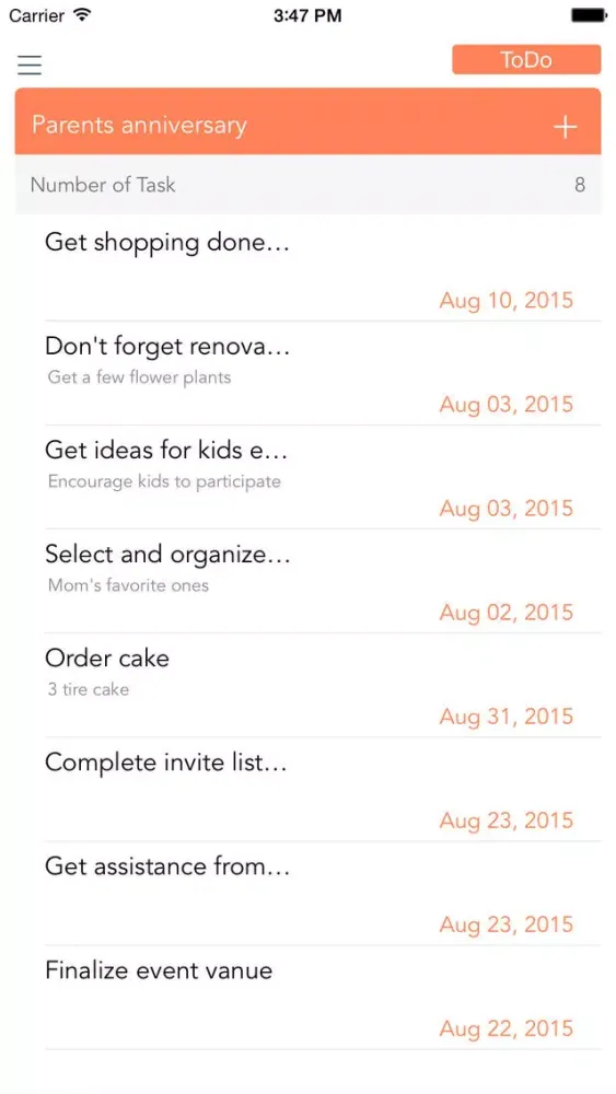 Capturas de pantalla de Event Manager - Pocket Edition