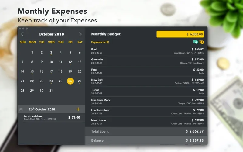 Monthly Expenses سکرین شاٹس