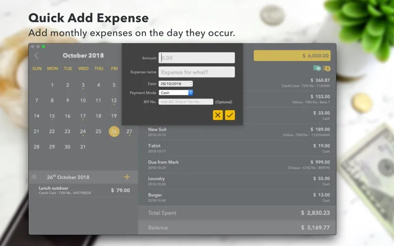 Monthly Expenses سکرین شاٹس