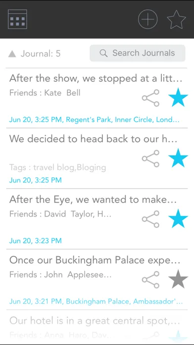 Captures d'écran de Travel Journal -Pocket Edition