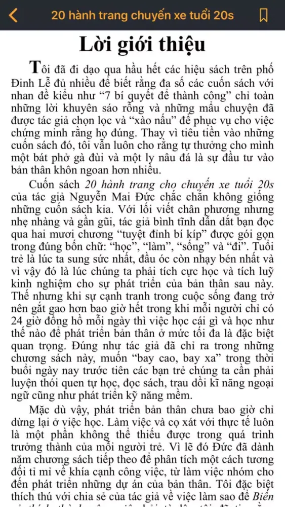 Tangkapan skrin Chuyến xe hành trang tuổi 20s