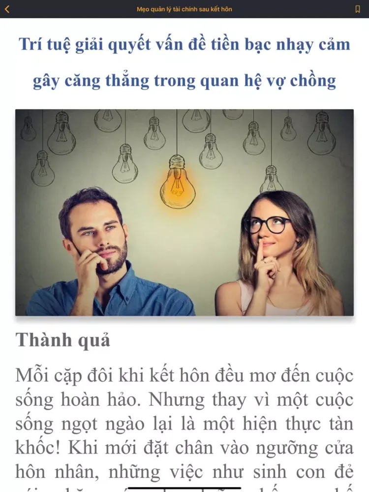 Captures d'écran de Mẹo quản lý tài chính iPad 