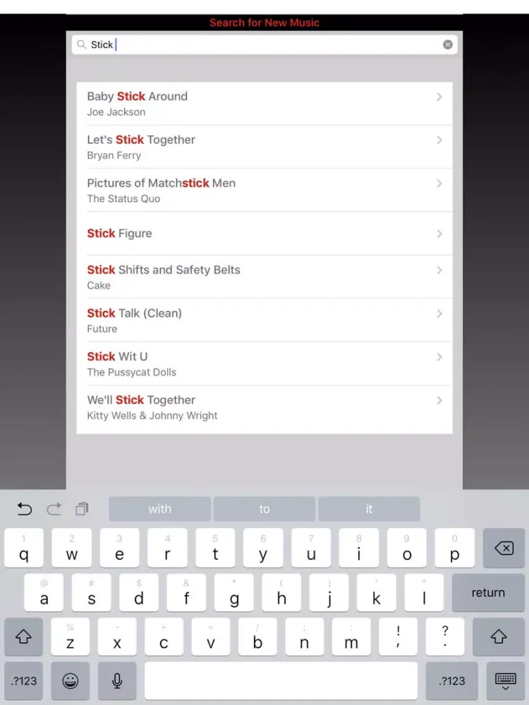 Tangkapan layar iLikeThatBeat iPad 