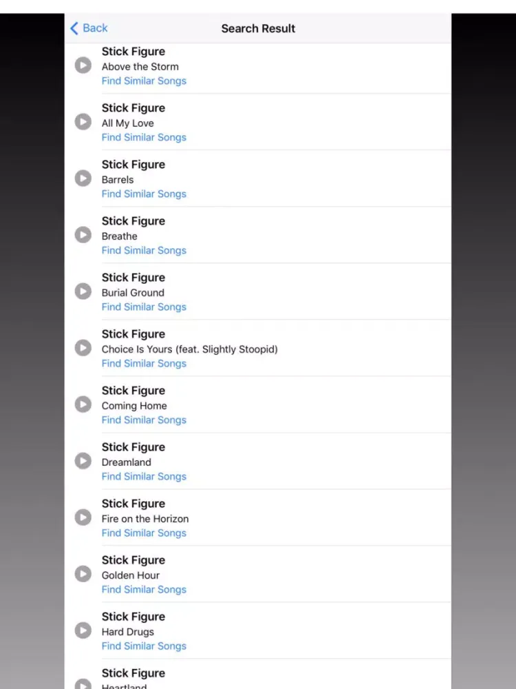 Tangkapan layar iLikeThatBeat iPad 