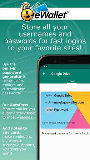 eWallet - Password Manager Screenshots