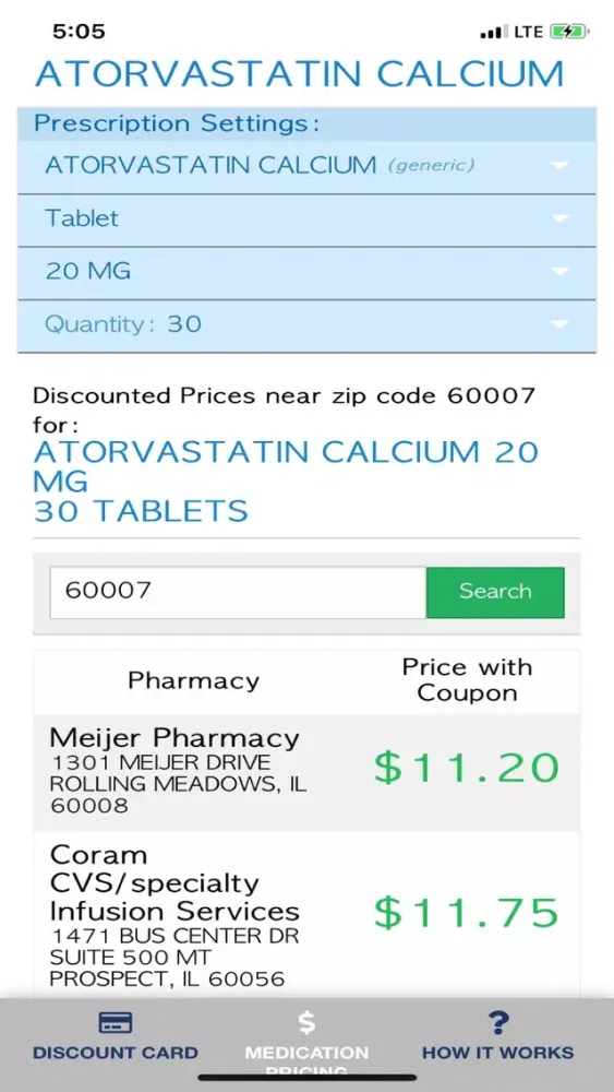 Captures d'écran de Illinois Rx Card