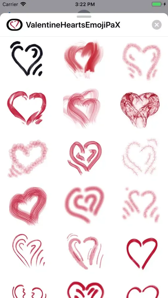 Скриншоты Valentine Hearts Emoji PaX