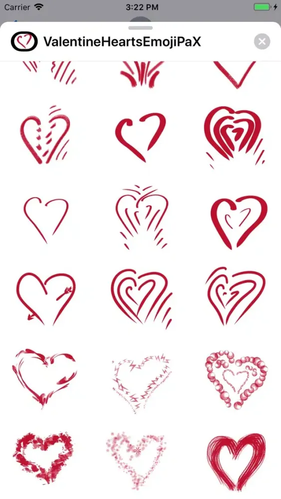 Скриншоты Valentine Hearts Emoji PaX