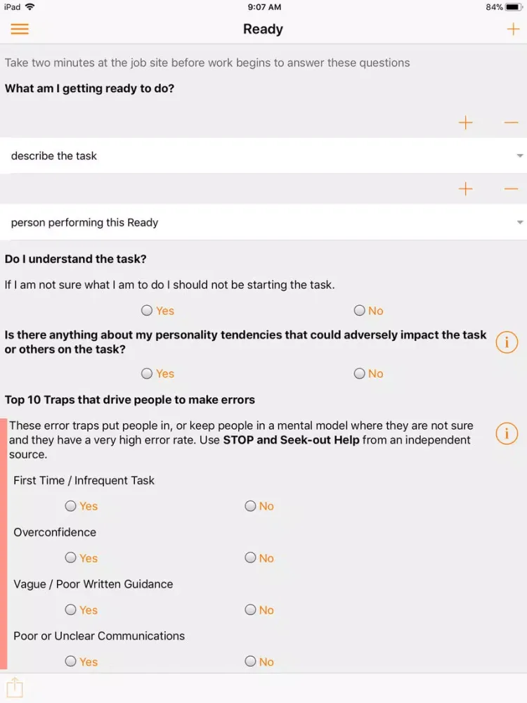 Tangkapan layar illumitask READY iPad 