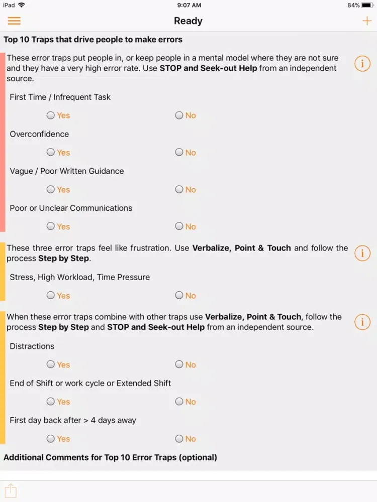 Tangkapan layar illumitask READY iPad 