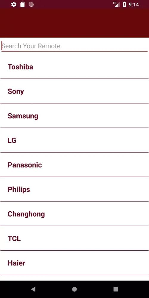 Toshiba Universal Remote 스크린샷