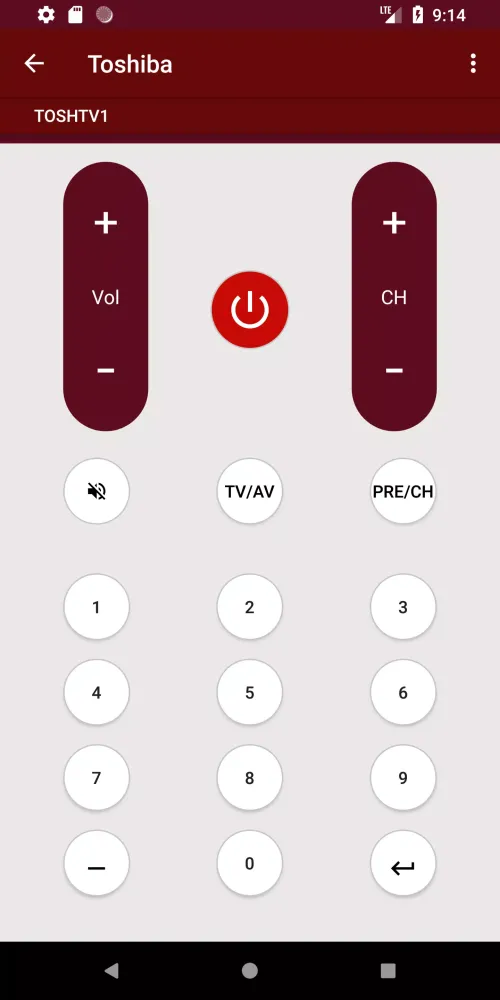 Toshiba Universal Remote 스크린샷