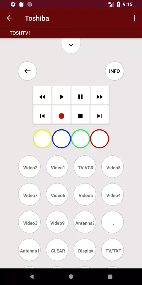Toshiba Universal Remote 스크린샷