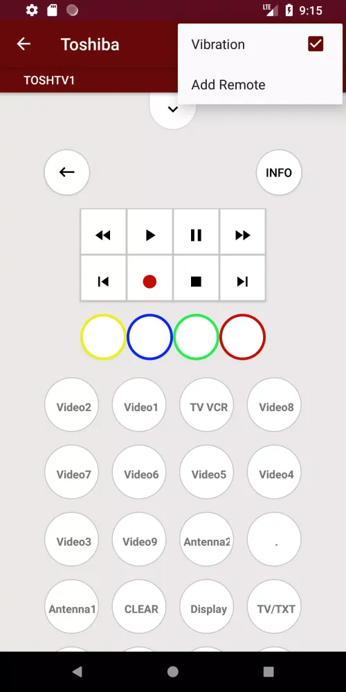 Toshiba Universal Remote 스크린샷