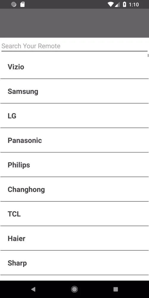 Vizio Universal Remote Screenshots