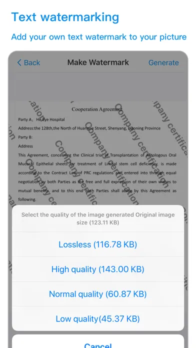 Tangkapan skrin Watermark-Make info safe