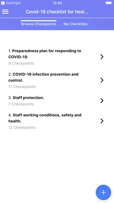 Capturas de pantalla de ILO COVID-19 Checklist
