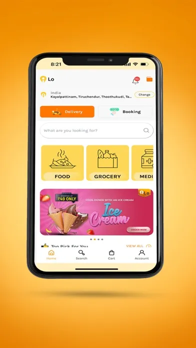 Tangkapan skrin iLo | Delivery, Booking & more
