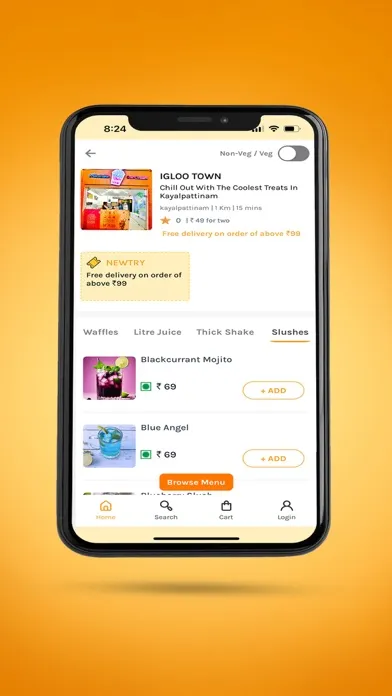 Tangkapan skrin iLo | Delivery, Booking & more