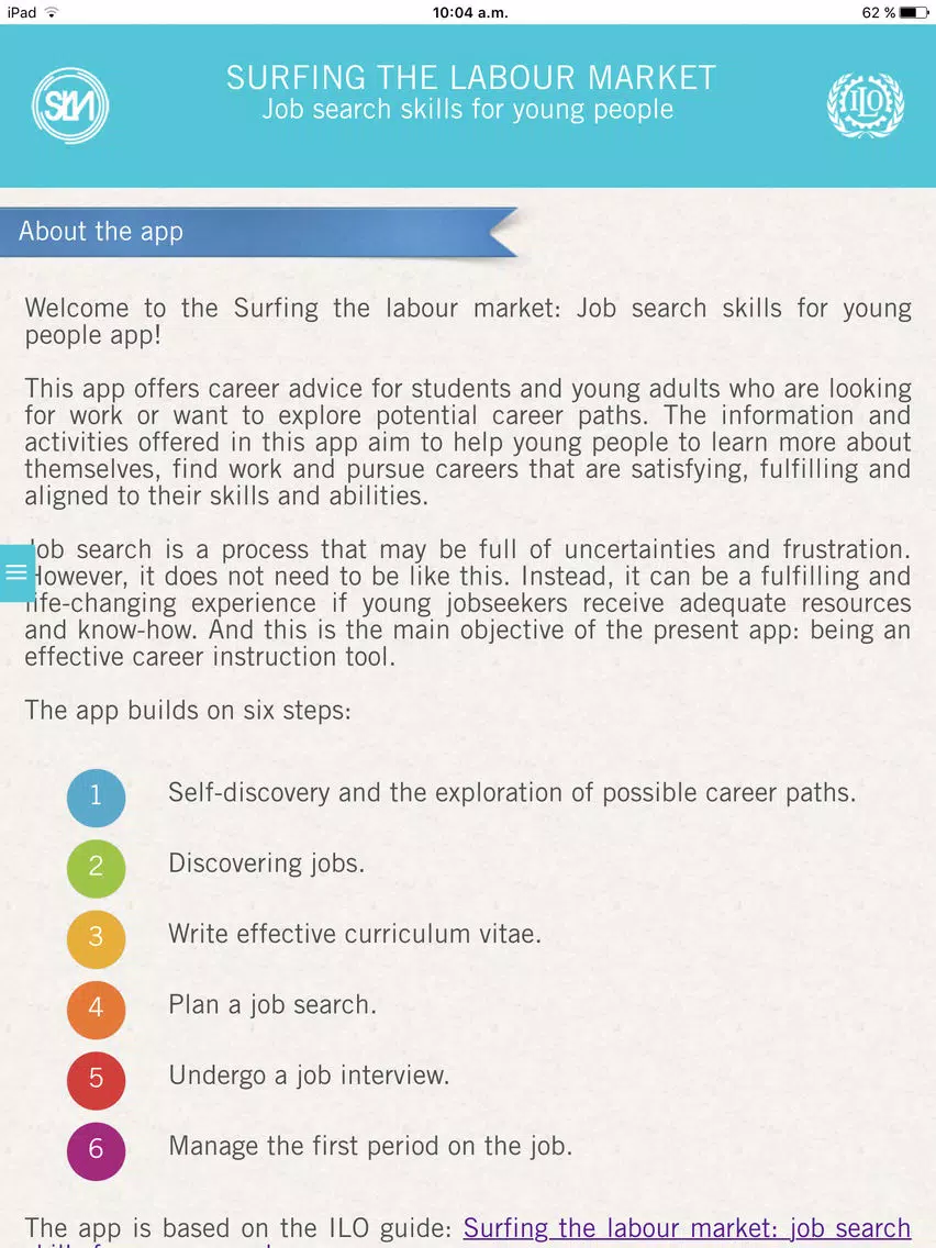 Tangkapan skrin Surfing the labour market iPad 