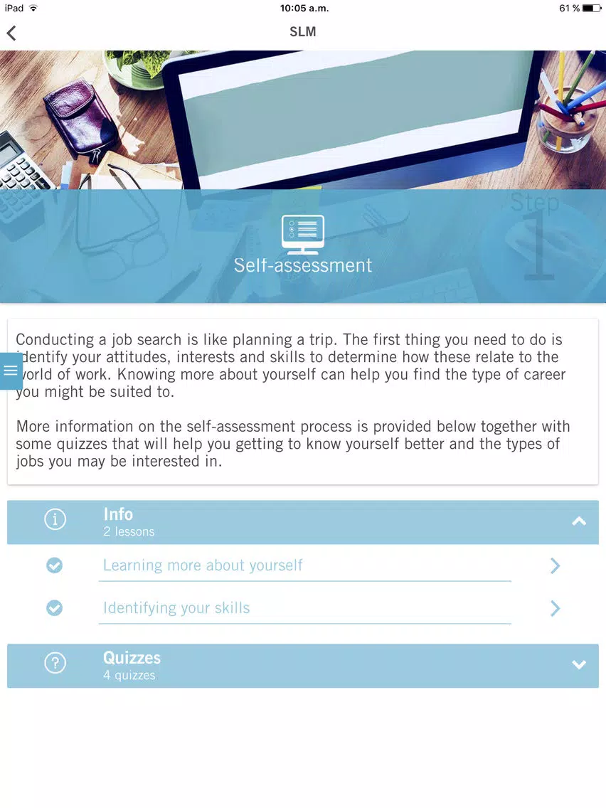 Tangkapan skrin Surfing the labour market iPad 