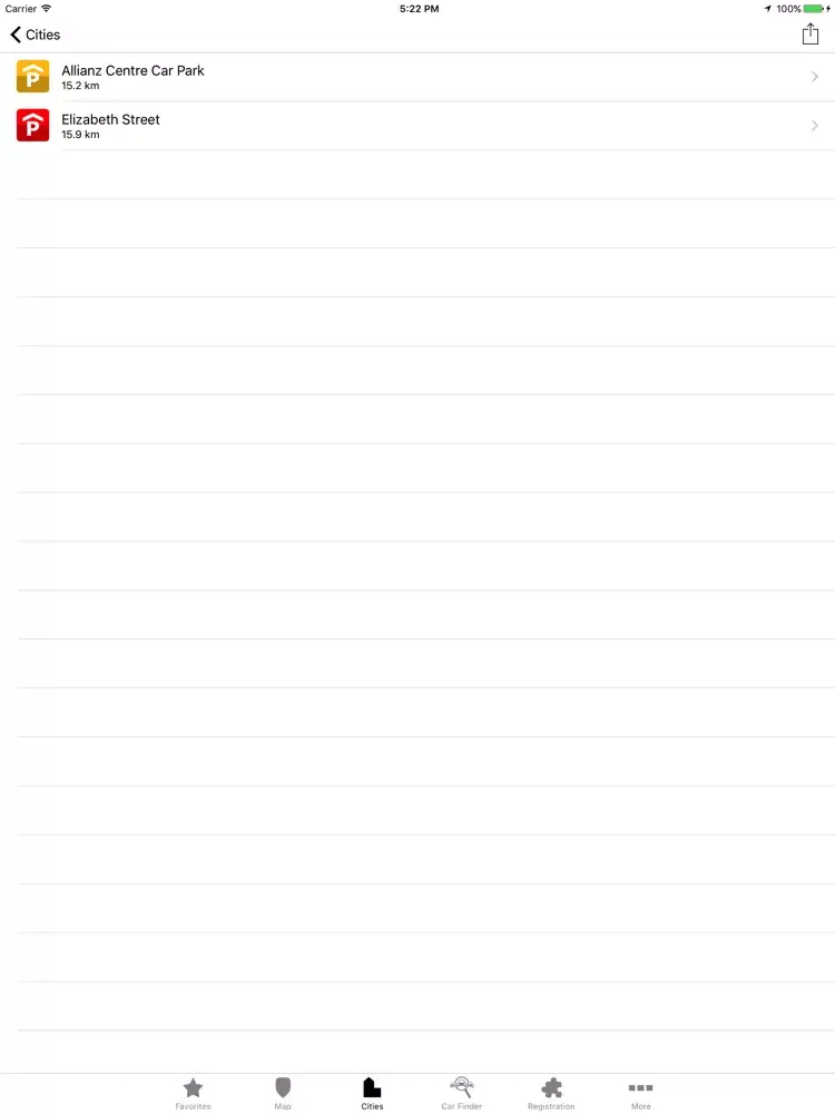 ภาพหน้าจอของ ParkingHQ Australia iPad 
