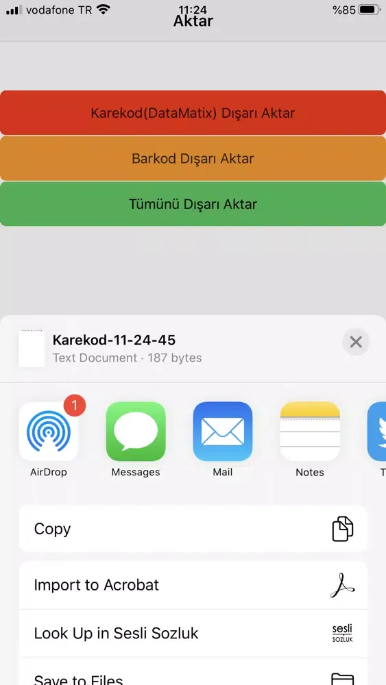 Capturas de pantalla de Barkod Sayar