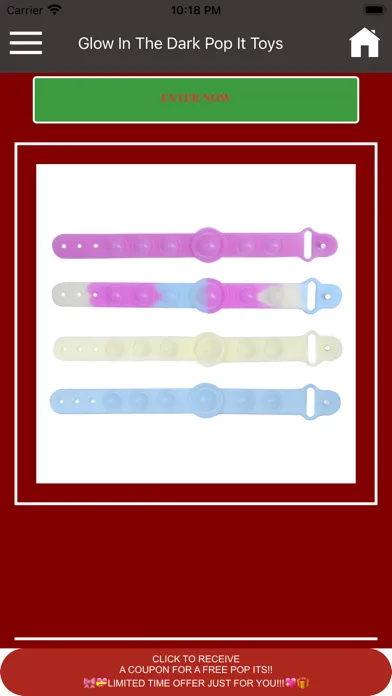Ảnh chụp màn hình của Glow In The Dark pop It Toys