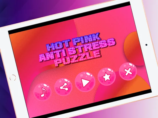 Ảnh chụp màn hình của Hot Pink Anti Stress Puzzle iPad 