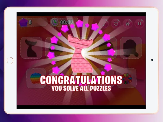Ảnh chụp màn hình của Hot Pink Anti Stress Puzzle iPad 