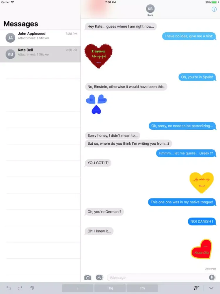 I Love You in many languages iPad  Screenshots