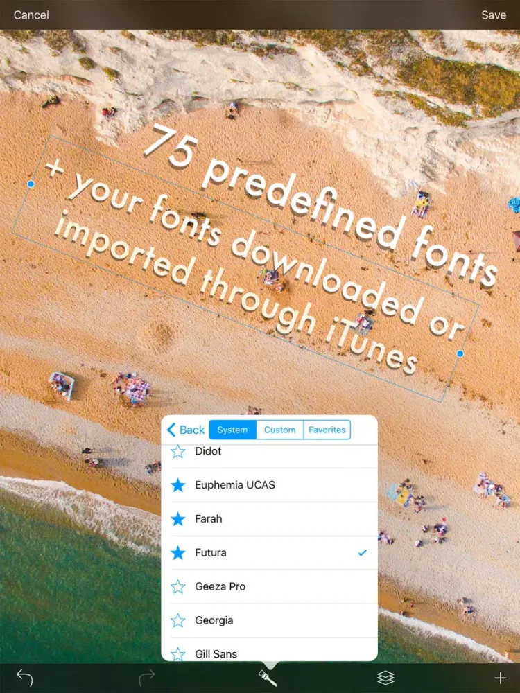 تصاویر Type - text on image iPad