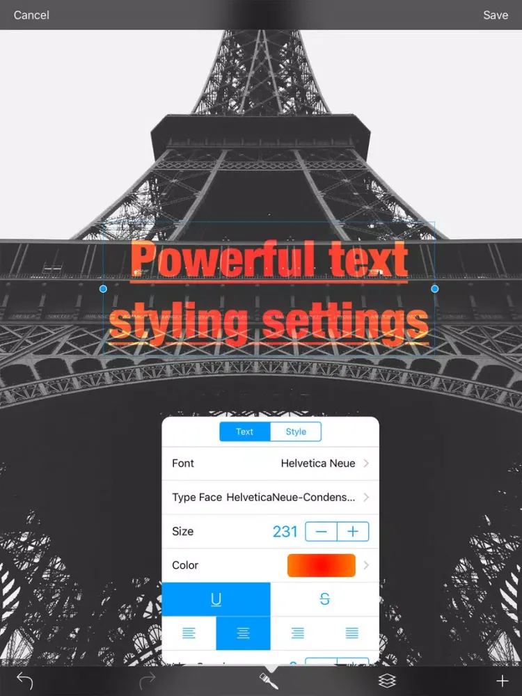 Type Lite - text on image iPad  स्क्रीनशॉट