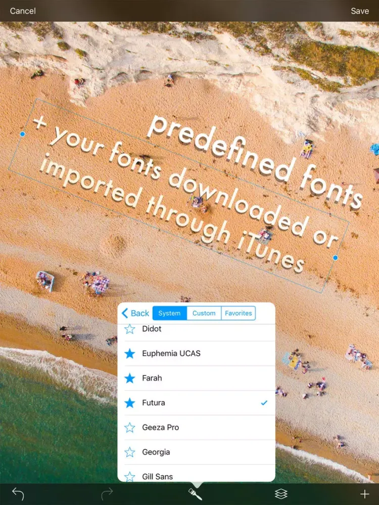 Type Lite - text on image iPad  स्क्रीनशॉट