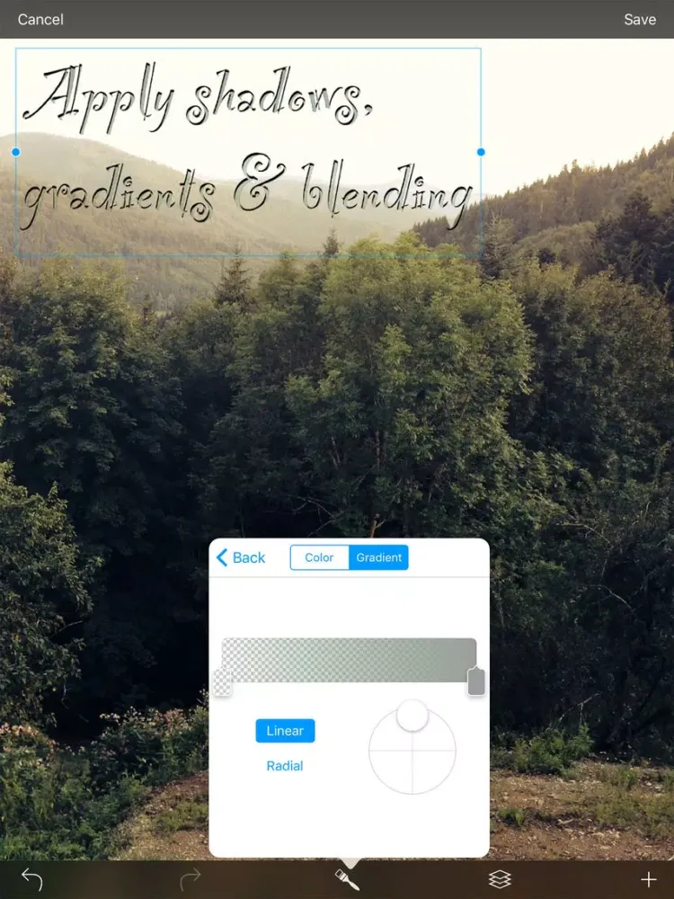 Type Lite - text on image iPad  स्क्रीनशॉट