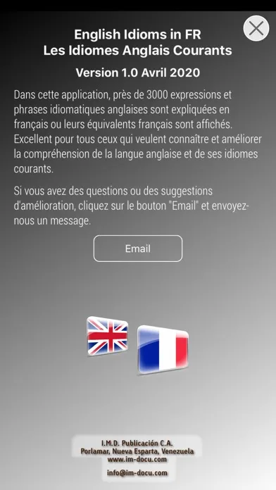 Capturas de tela do Les Idiomes Anglais Courants