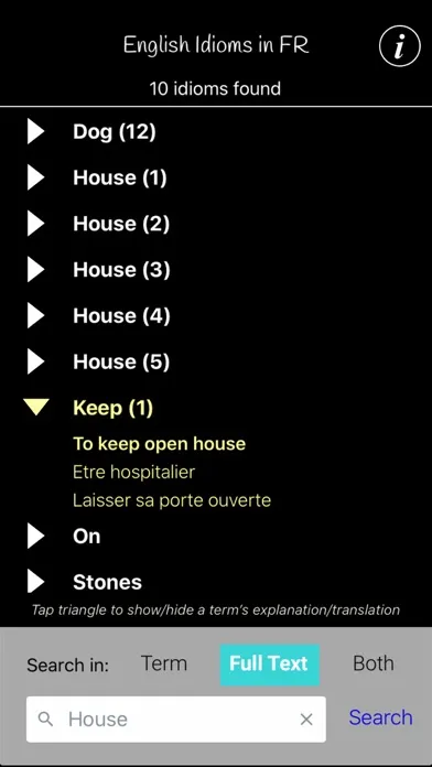 Capturas de tela do Les Idiomes Anglais Courants