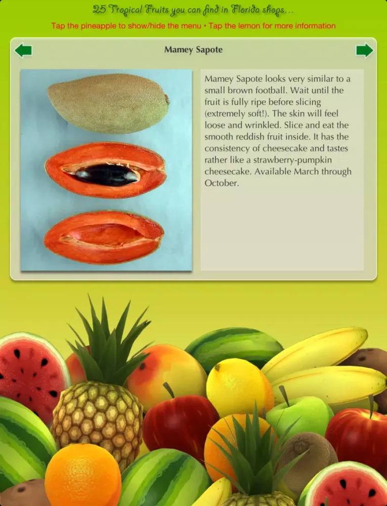 Скриншоты Tropical Fruit available in Florida iPad 